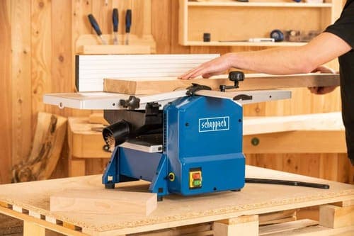 Cepilladora Canteadora De Banco 10  1500w Pro - Scheppach - Vista lateral