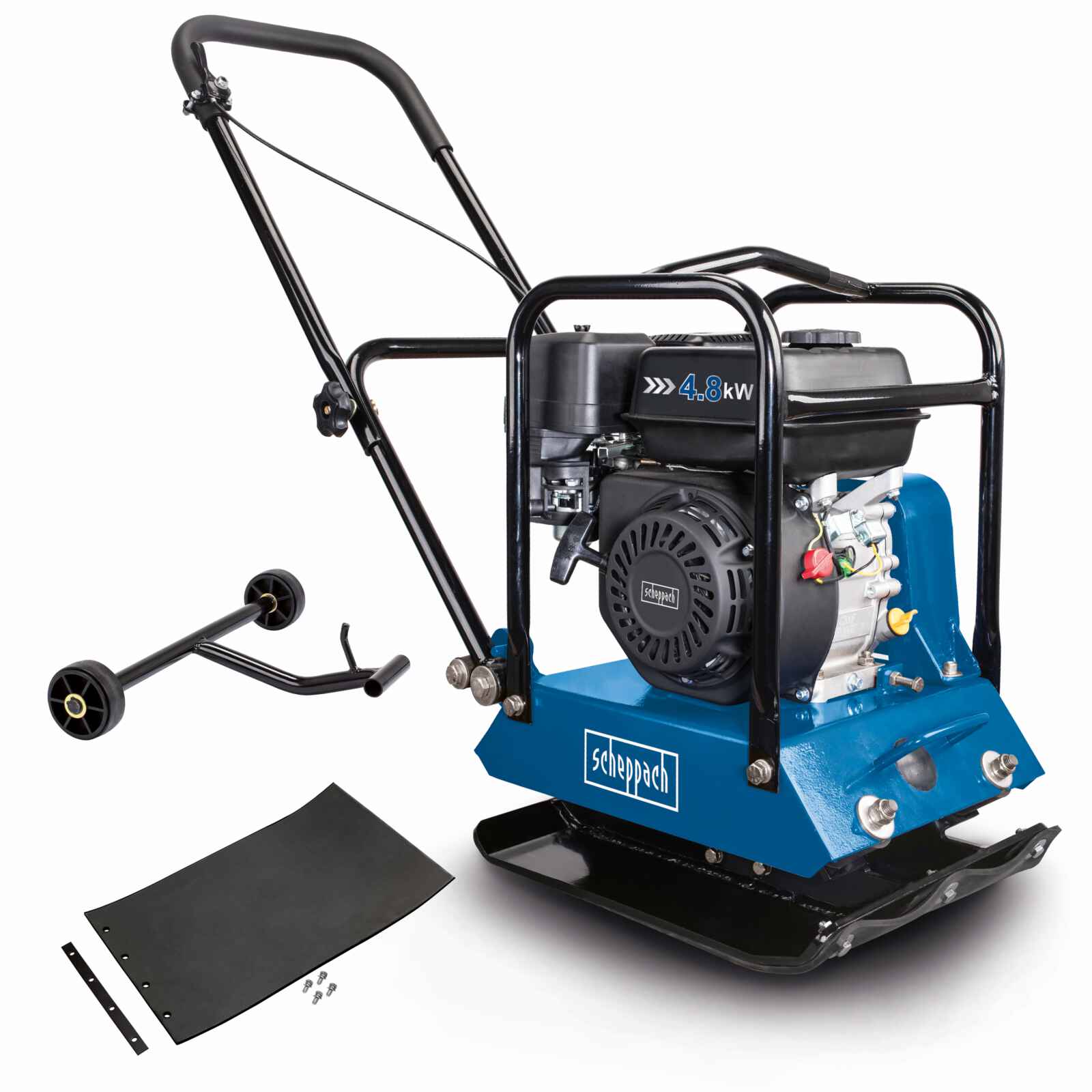 Placa Compactadora 6.5HP 15kN Scheppach - Compactadora de Tierra a Gasolina