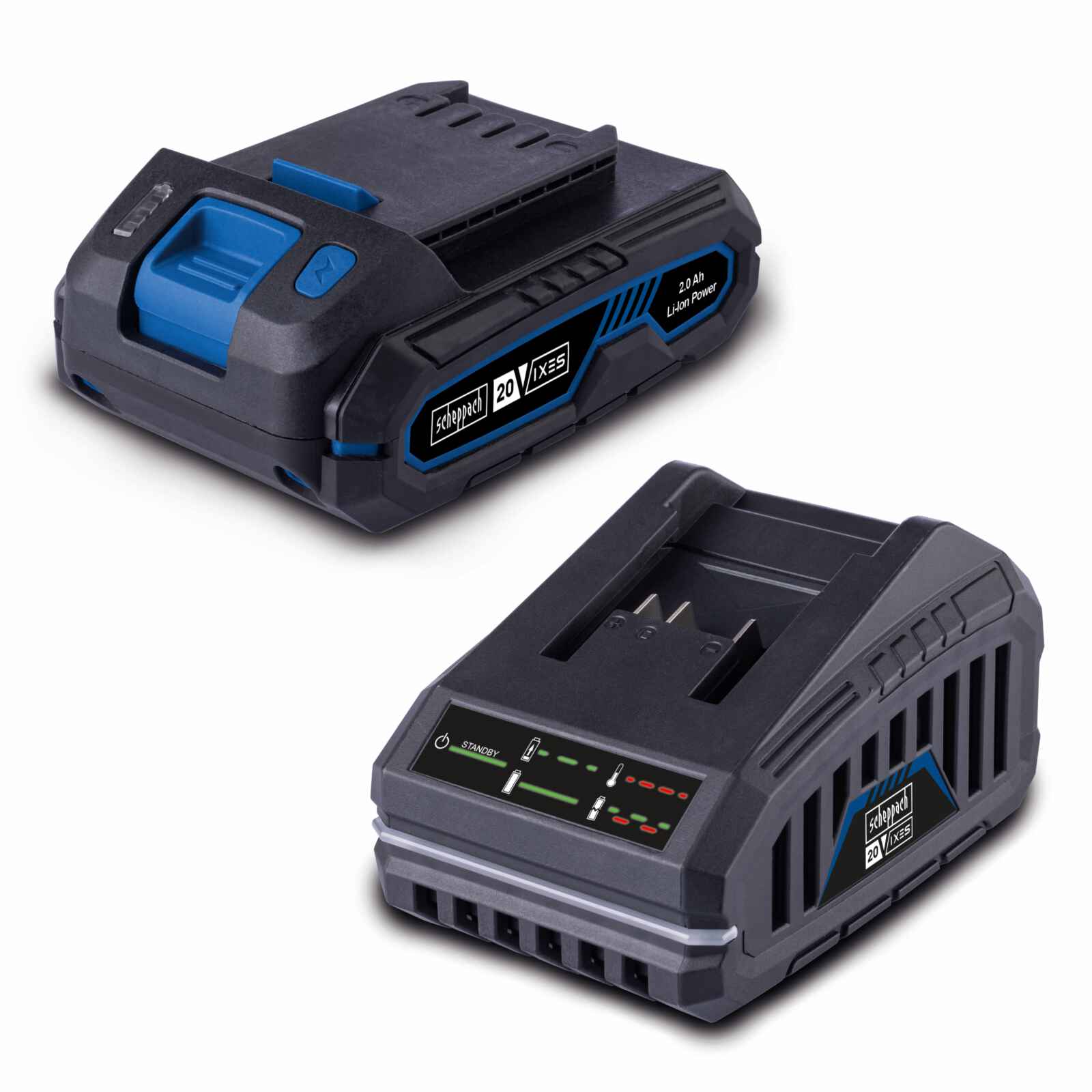 Kit Cargador + Batería 2.0Ah 20V Scheppach — Outlet