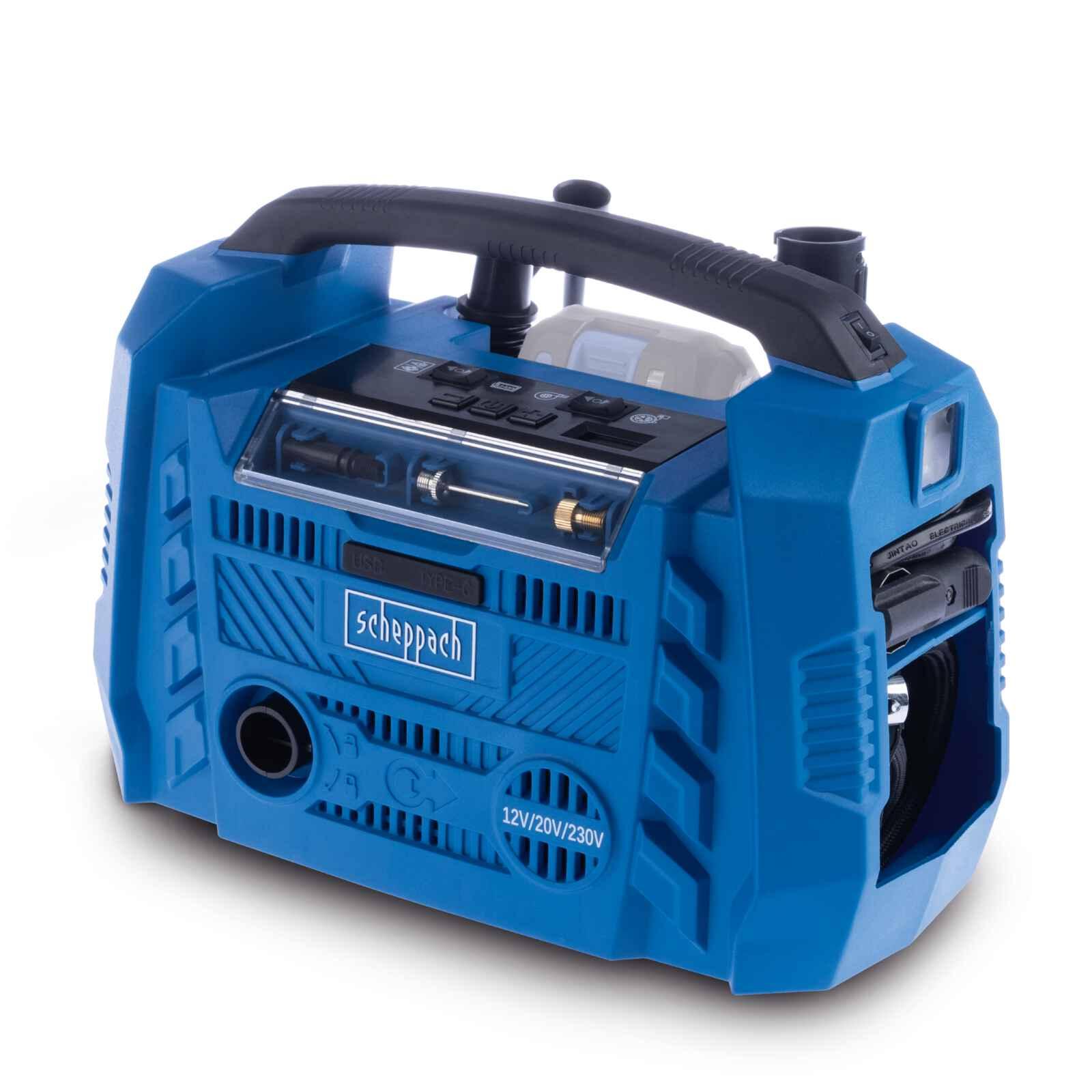 Compresor Cargador 12v 20v 220v Airforce 6 - Scheppach