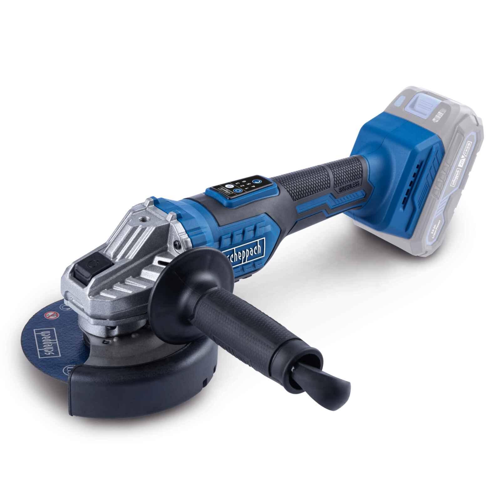 Esmeril Inalámbrico 20v Brushless - Scheppach - Vista lateral