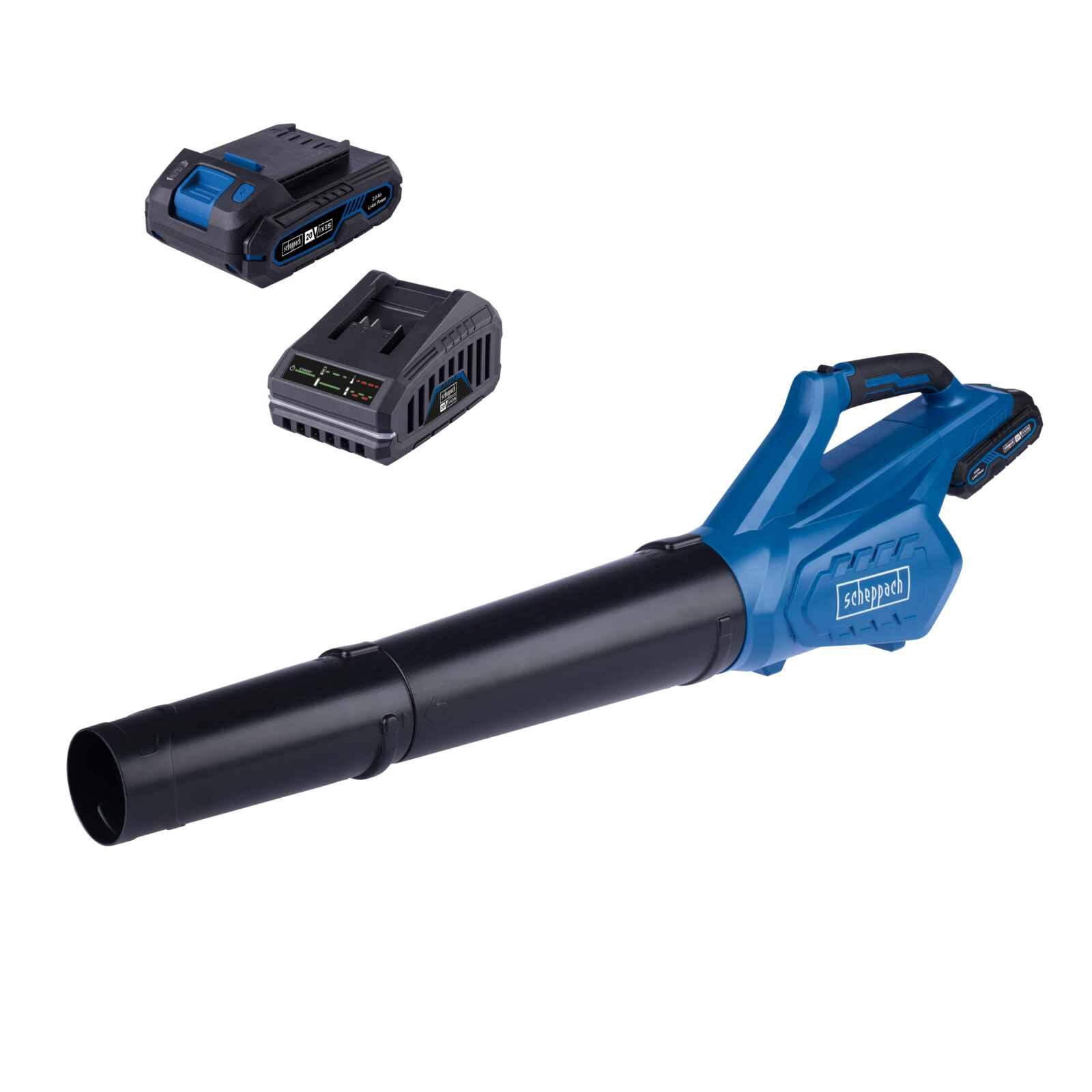 Soplador De Hojas 20v Con Cargador Y Batería - Scheppach