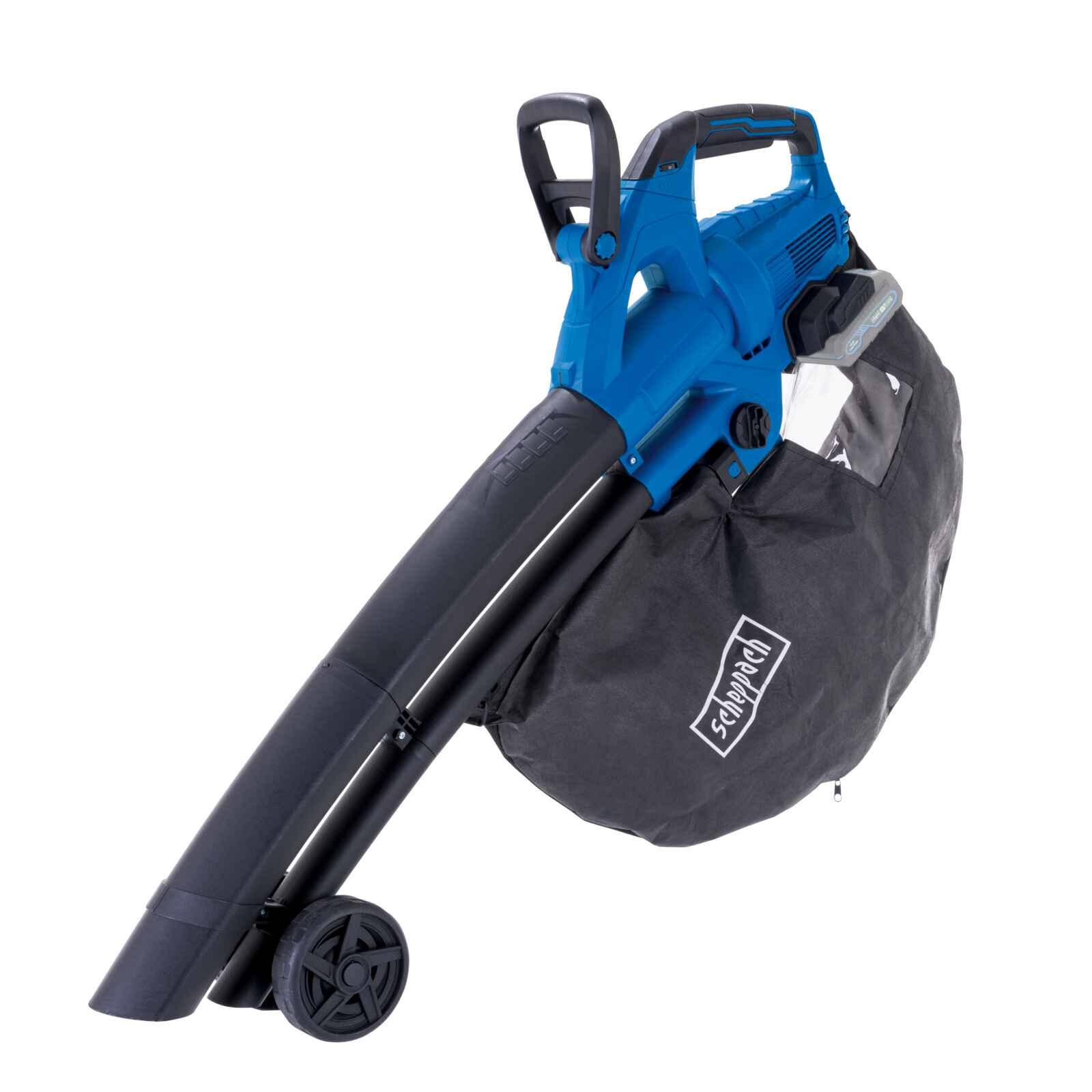 Soplador Aspirador de Hojas Inalámbrico Brushless 40V Scheppach - Vista lateral
