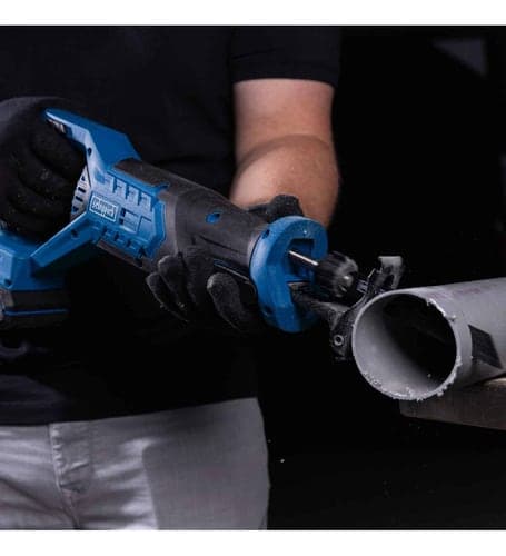 Sierra Sable Brushless 20v Pro - Scheppach - Vista lateral