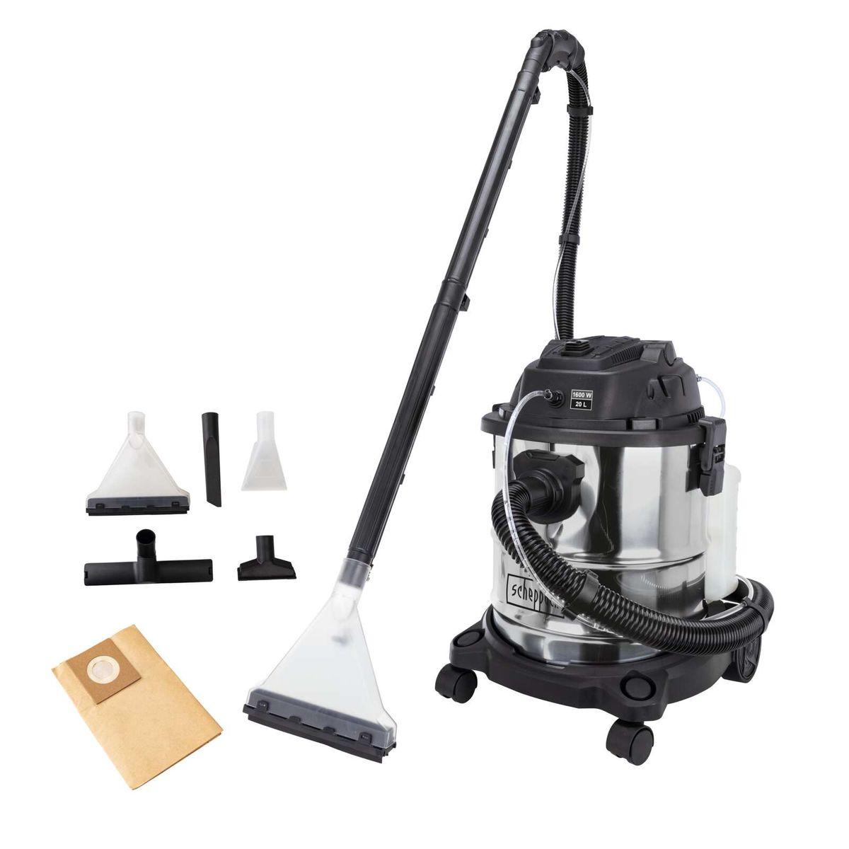 Aspiradora Lava-Alfombras 5 en 1 CUC20-BE Scheppach Black Edition - 1600W
