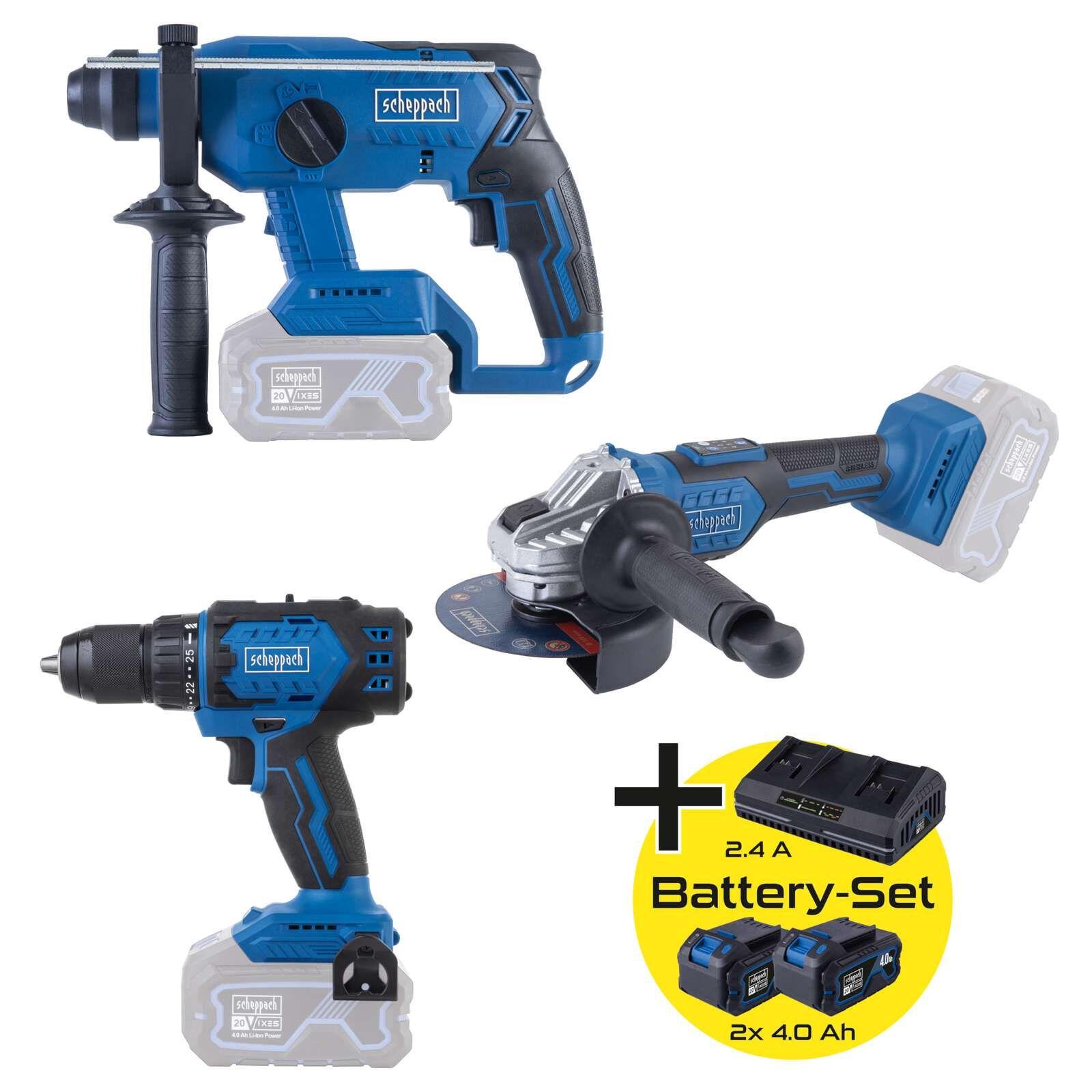 Set de Herramientas Inalámbricas Scheppach BPS100 20 V Brushless - Vista frontal