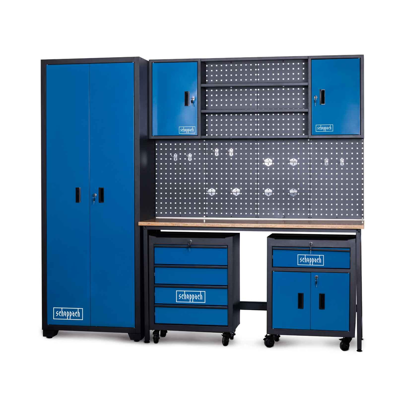 Sistema Modular de Taller GWS08 8 Piezas - Scheppach - Vista frontal