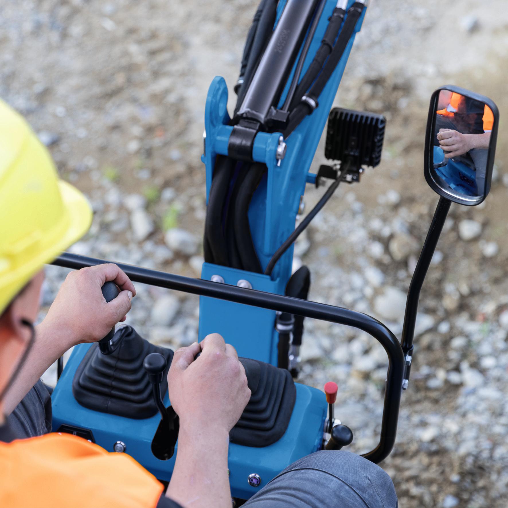 Mini Excavadora 8.5HP Orugas Scheppach - Alcance 2330mm, Miniexcavadora - Vista detalle