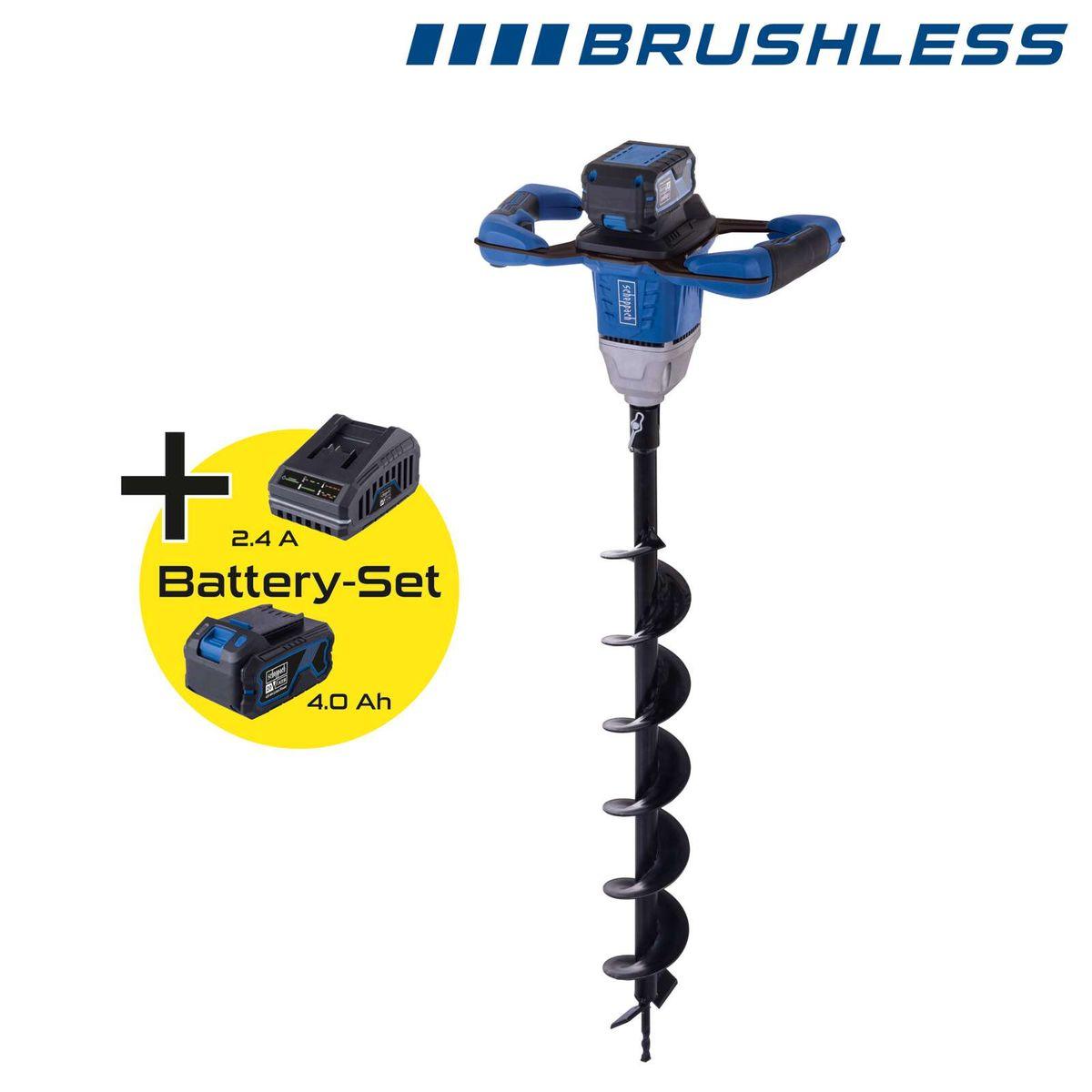 Ahoyador a Batería BC-EB100-X Set 20V con Batería 4 Ah y Cargador Scheppach - Vista frontal
